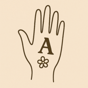 बच्चों के लिए नाम के पहले अक्षर का मेहंदी डिज़ाइन।