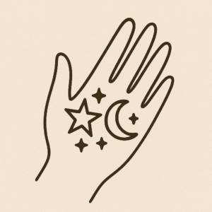 बच्चों के लिए तारा और चाँद का आसान मेहंदी डिज़ाइन।