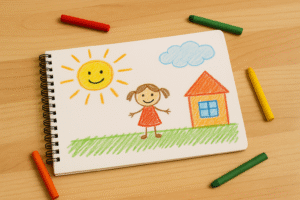 बच्चों के लिए सूरज की आसान ड्रॉइंग