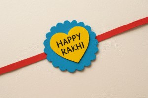 बच्चों के लिए रंगीन पेपर से बनी हुई एक सुंदर राखी